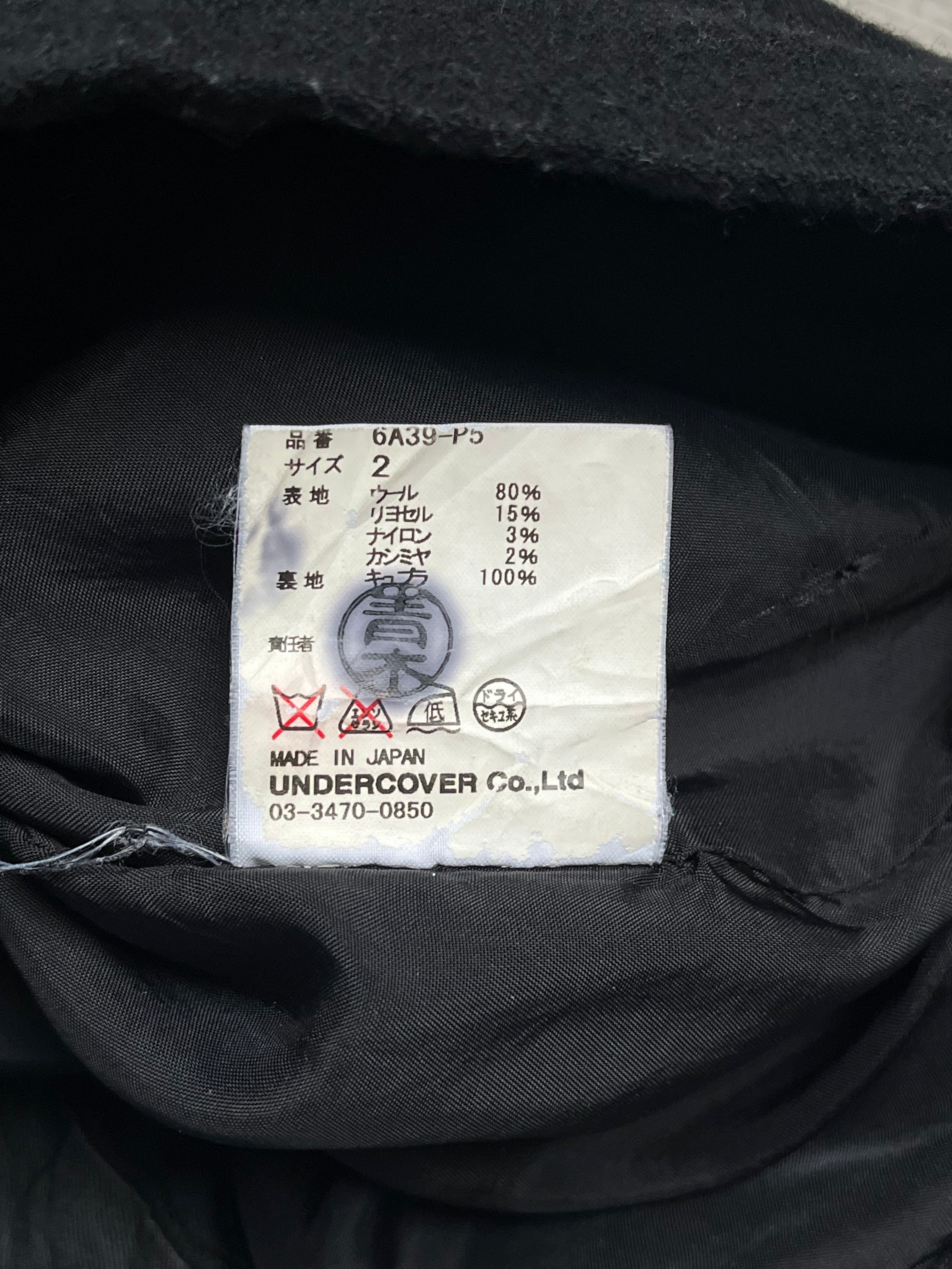 Undercover Jun Takahashi AW06 "Guruguru" Black Wool Waistbag Trousers Archive Fashion
