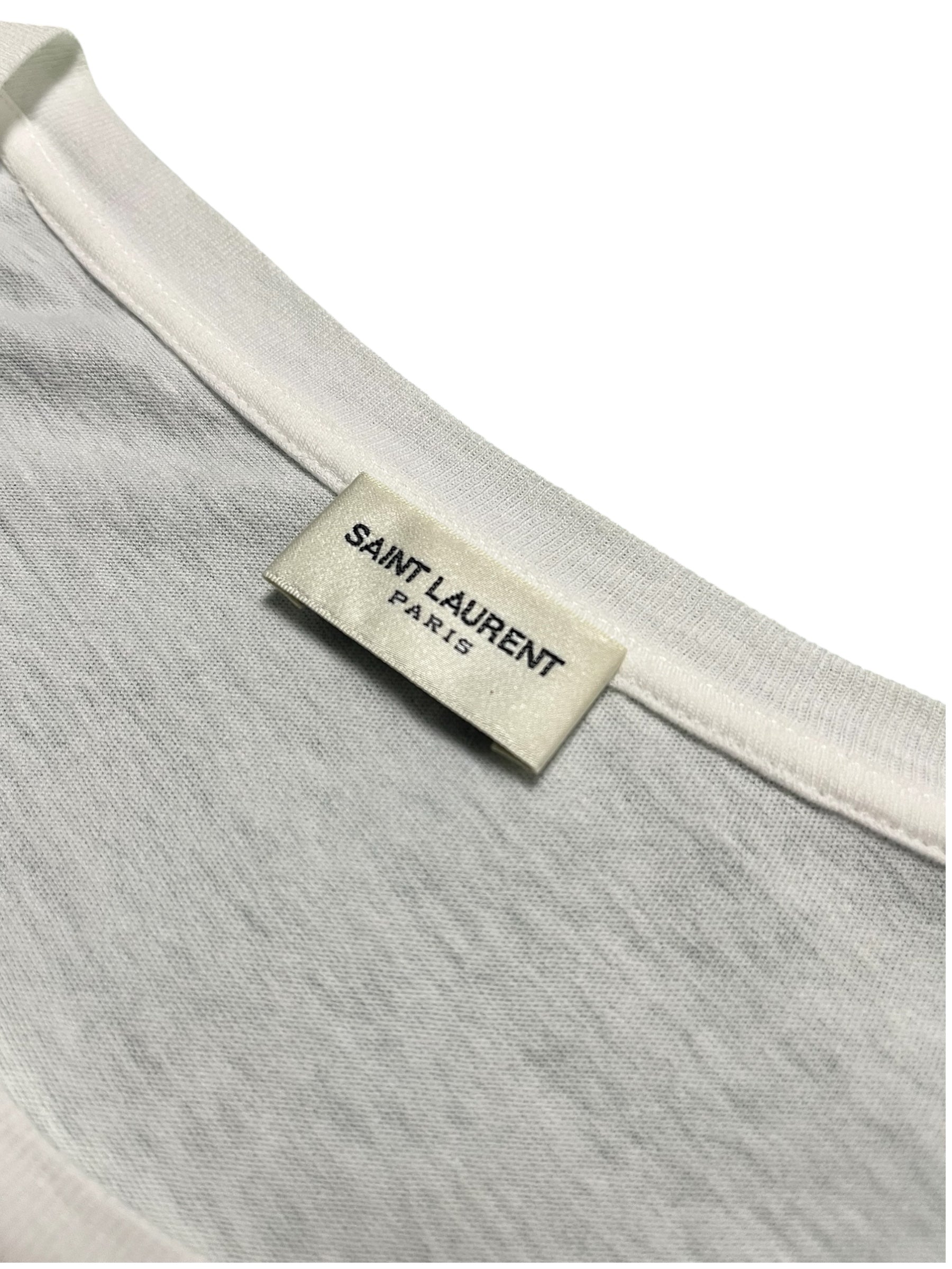 Saint Laurent SS19 Palm Tree T-shirt featuring a palm tree graphic on a casual cotton T-shirt.