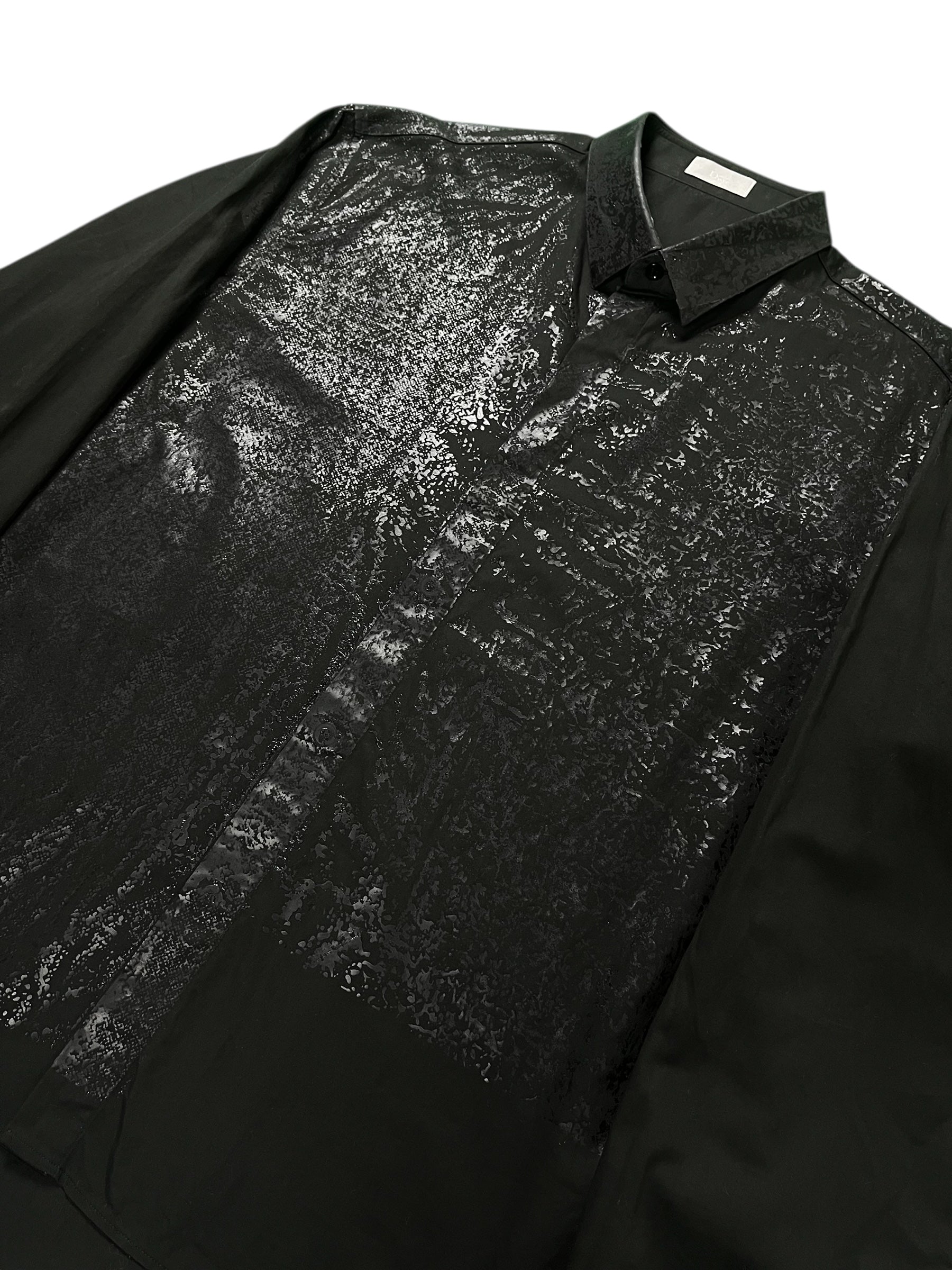 Dior AW03 "Luster" painted shirt featuring vibrant painted design on a stylish, high-quality shirt fabric.