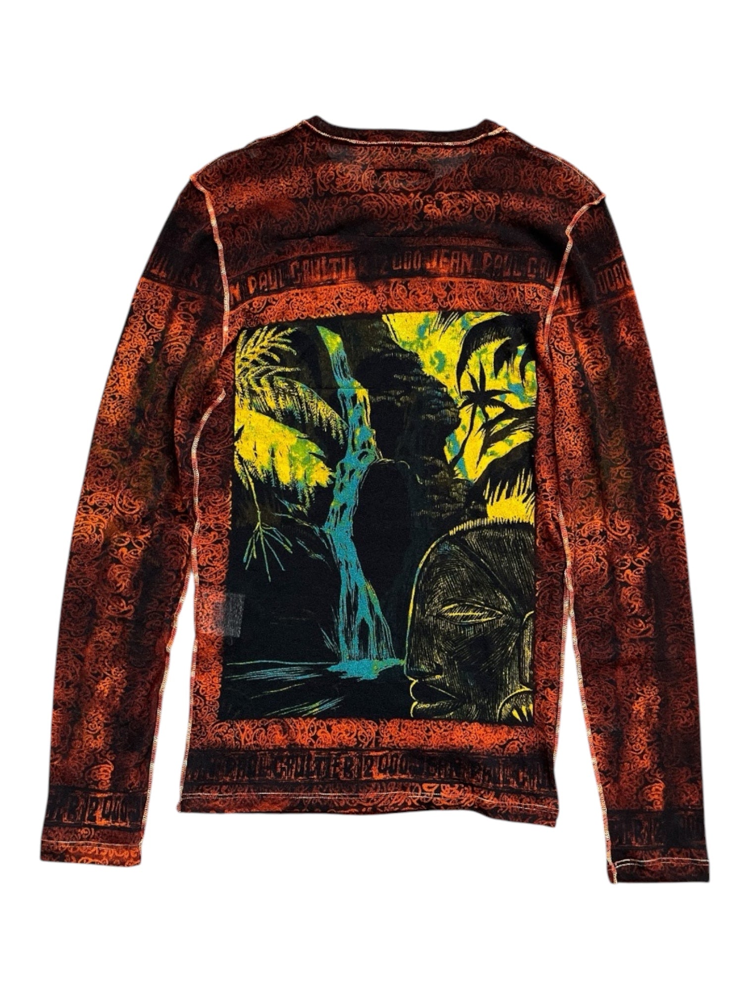 Jean Paul Gaultier SS00 Tropical Landscape Mesh Top