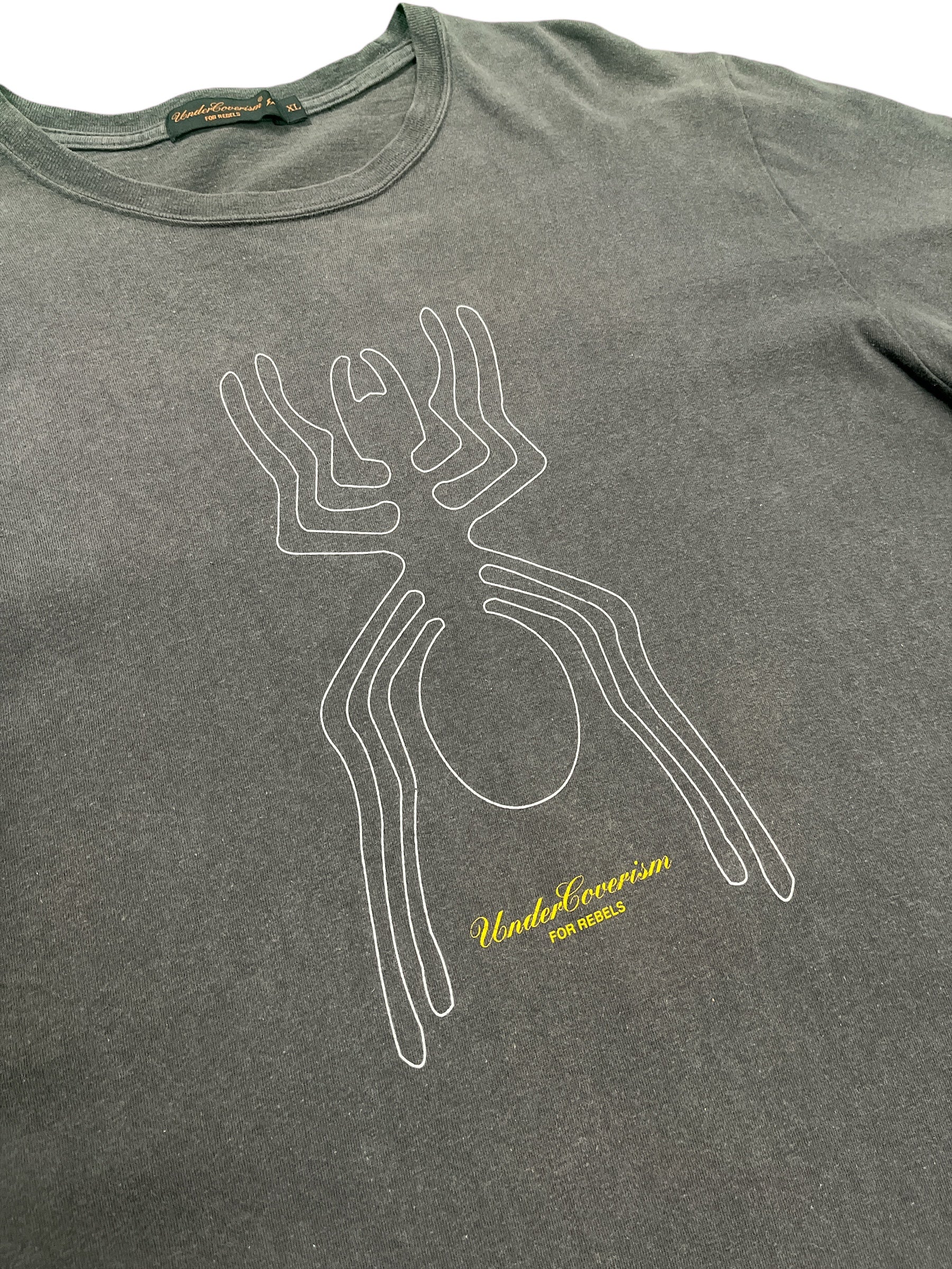 Black SS03 Fragment Design Bug T-shirt by Undercover, featuring a detailed graphic print on the front.