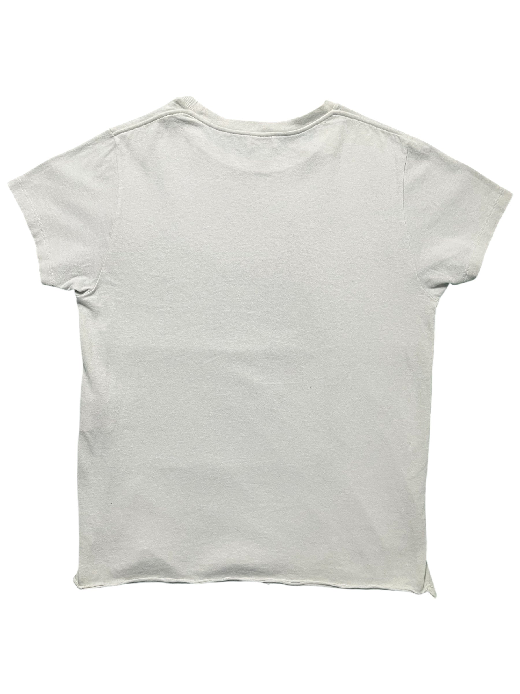 Saint Laurent SS19 The Song T-Shirt, white cotton, crew neck with graphic print, casual fit, front view.