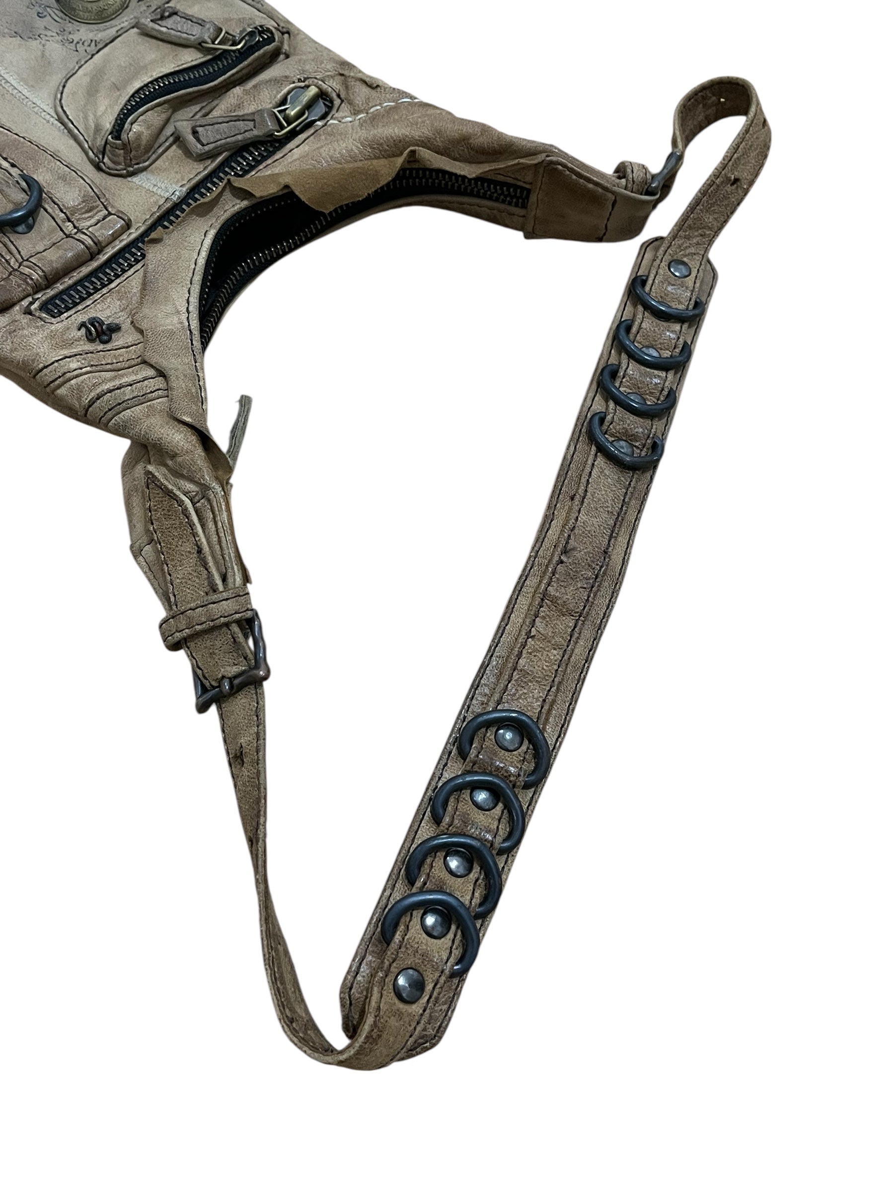 2007 Desert Sand Gun Holster Bag belt by 14th Addiction, showing a rugged, desert-colored leather holster for firearm storage.