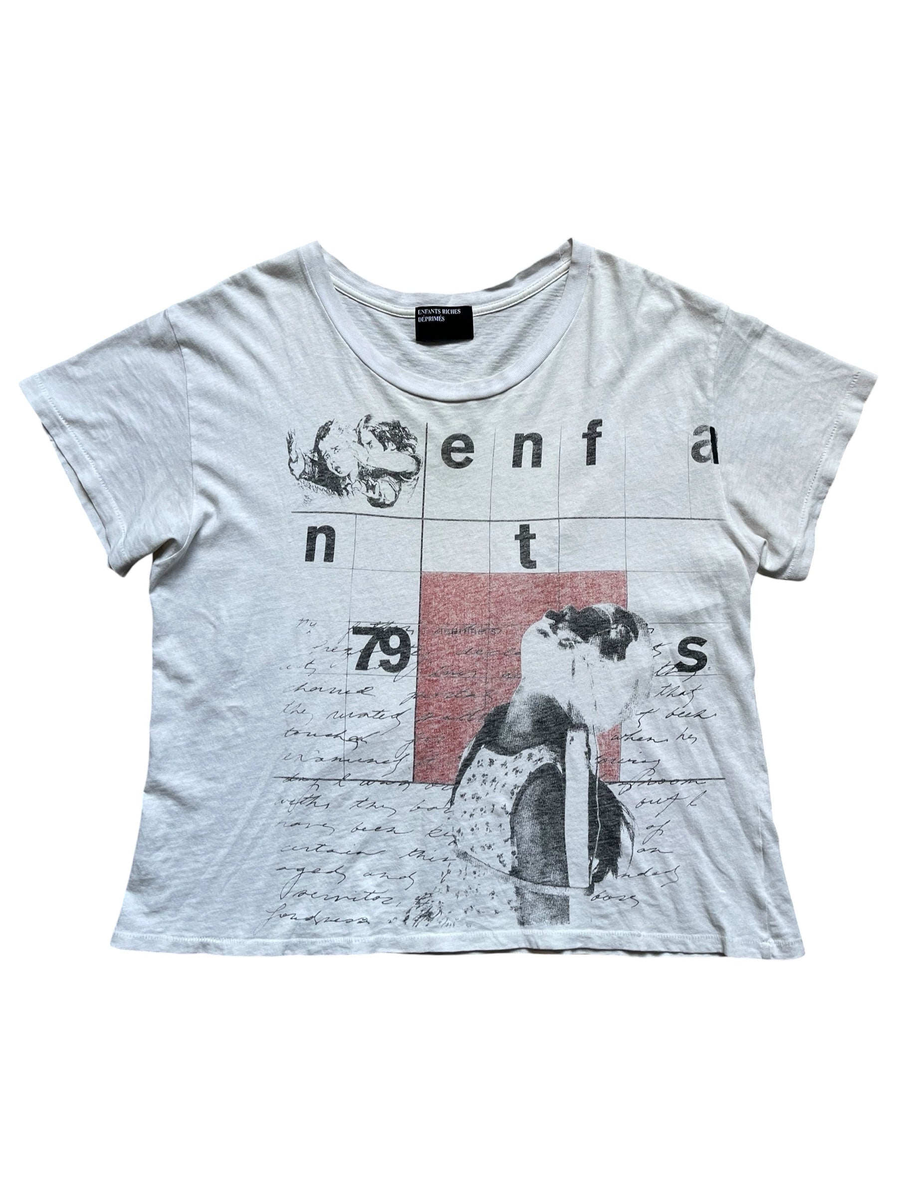 Enfants Riches Déprimés SS25 Pharmacist's Daughter T-shirt, white cotton tee with printed graphic design and relaxed fit.