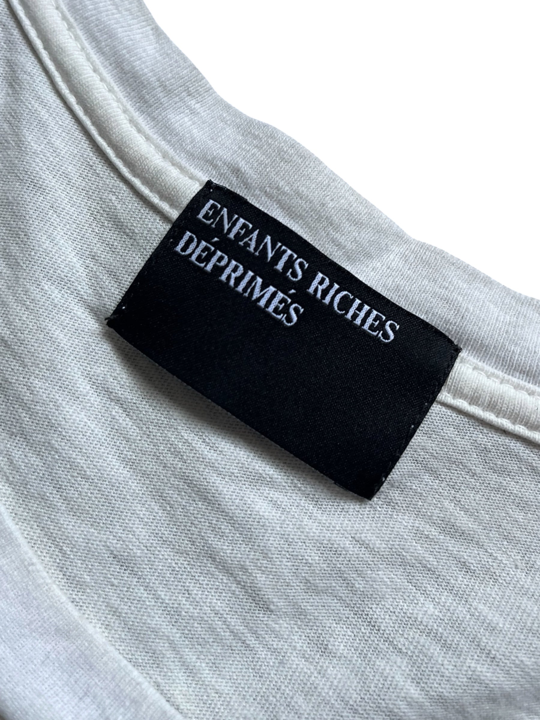 Enfants Riches Déprimés SS25 Pharmacist's Daughter T-shirt featuring a black cotton T-shirt with printed design and logo.