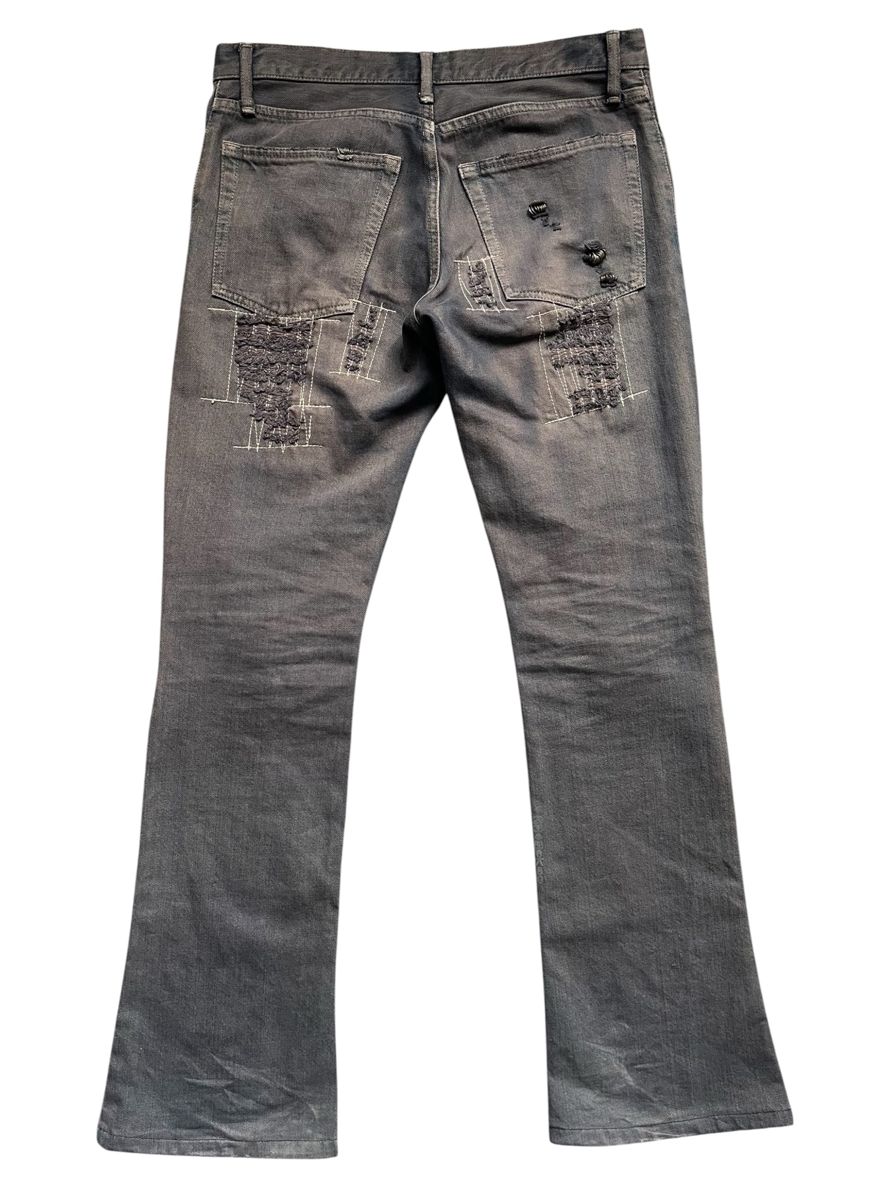 If Six Was Nine IfSixWasNine 00's Mudmax Bootcut Black Denim RARE Japanese Archive Fashion Vkei
