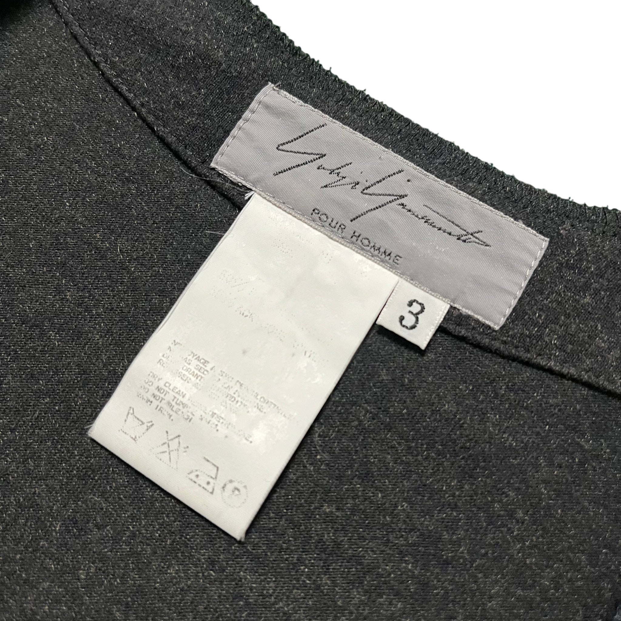 Yohji Yamamoto AW00 loose cardigan in soft knit fabric, draped style, with open front and relaxed fit.