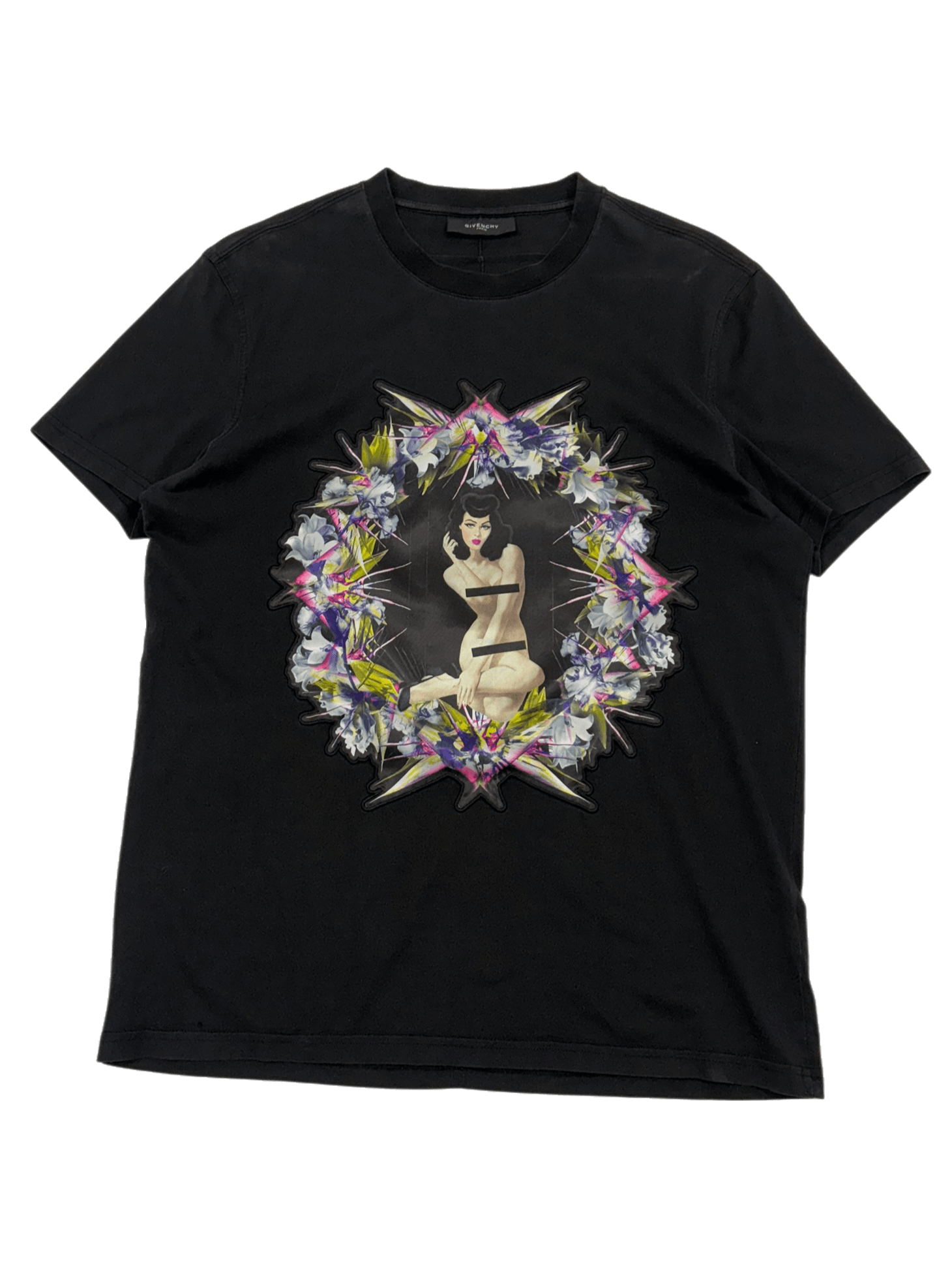 SS12 Riccardo Tisci Satin Embroidered Pin Girl T-Shirt