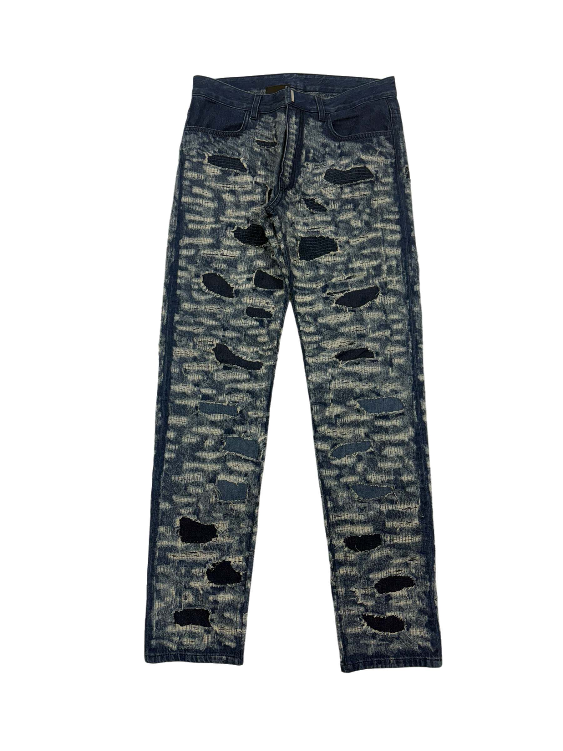 SS22 Boro Distressed Blue Denim Pants