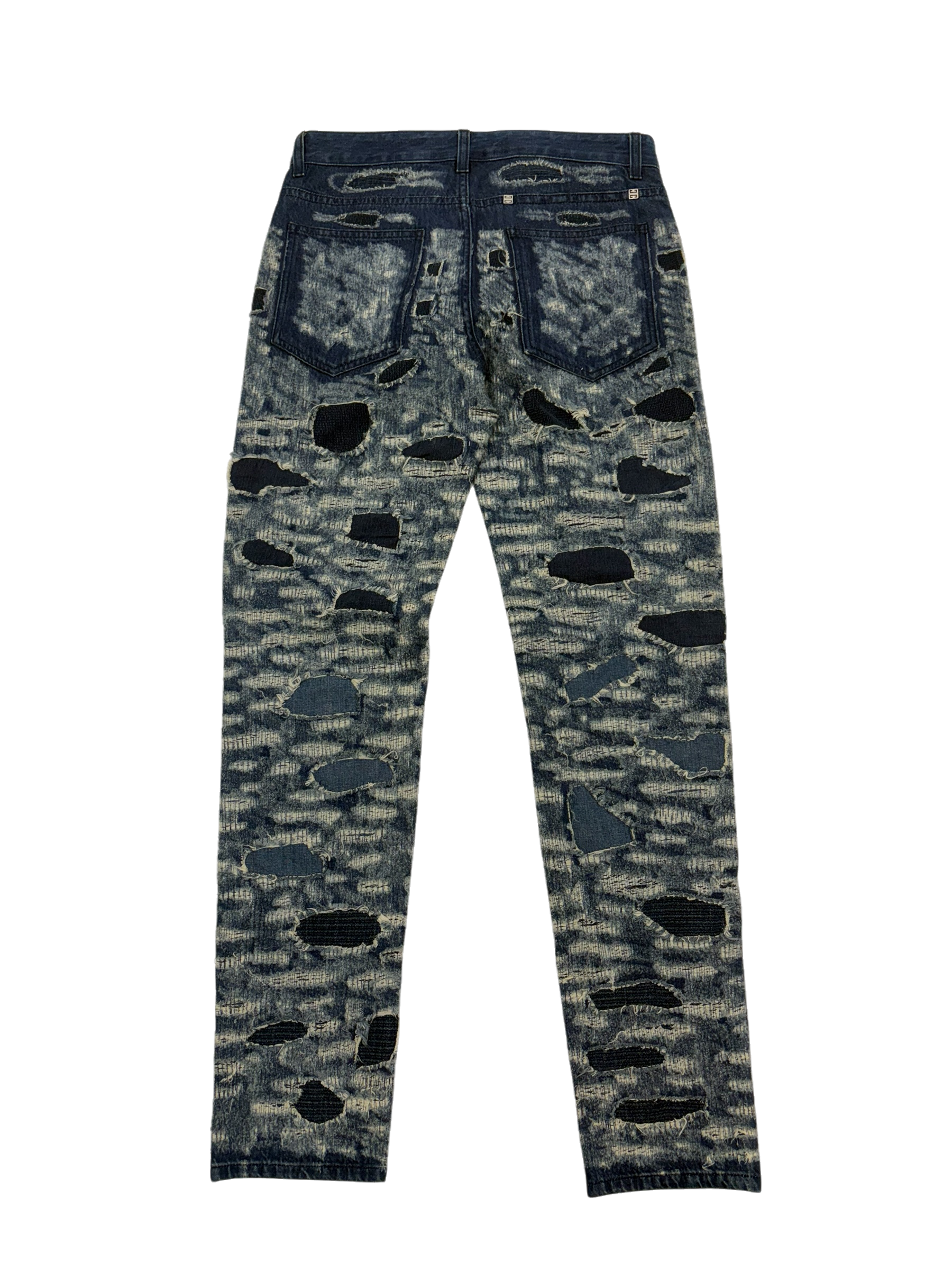 SS22 Boro Distressed Blue Denim Pants