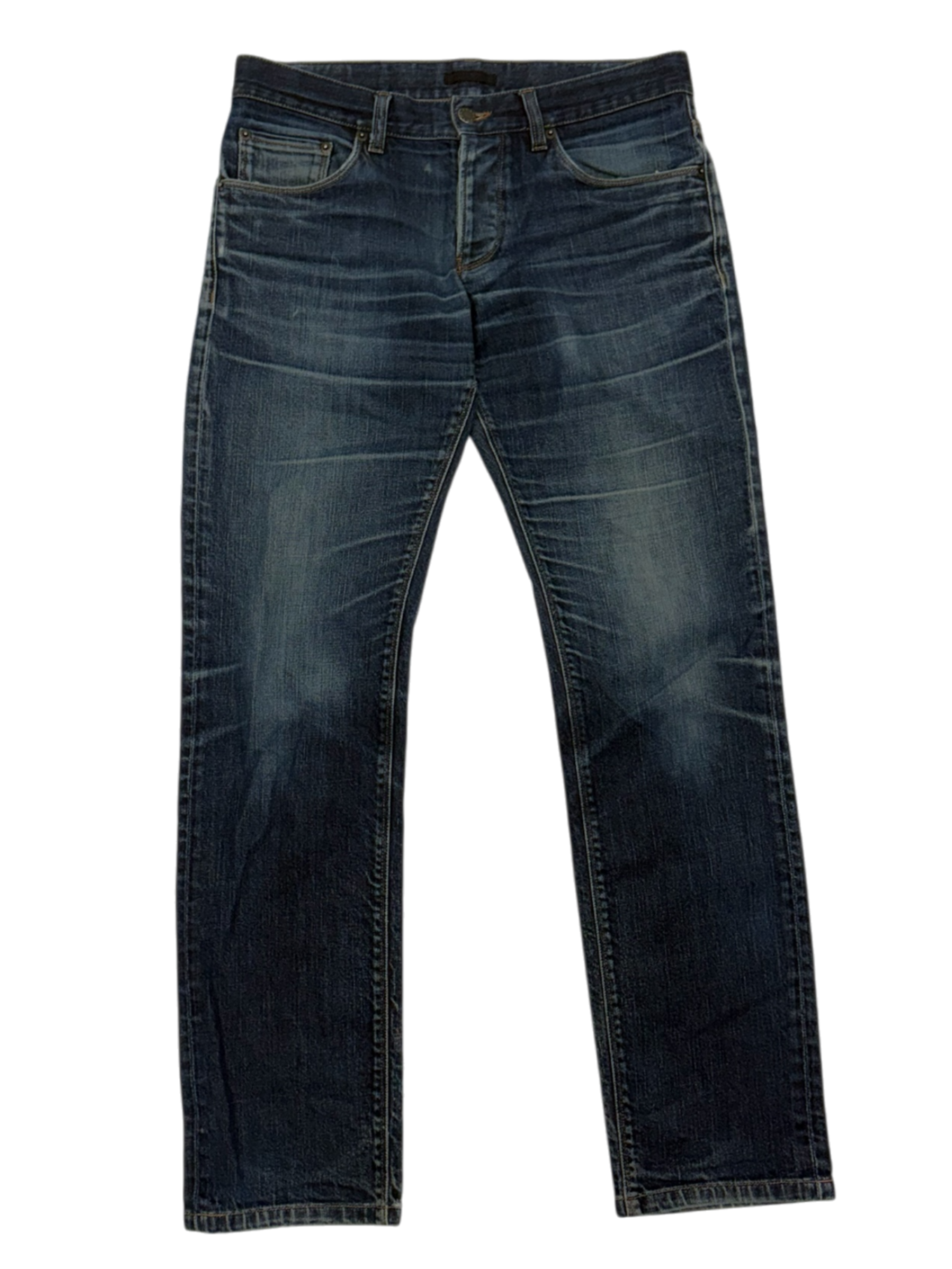 Blue Slim Denim Pants